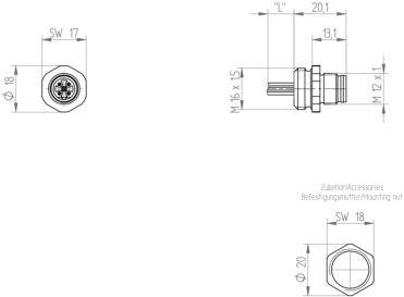 96551 Lumberg Automation Sensor-Actuator Connectors