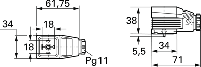 933022100 Hirschmann Automation and Control DIN Valve Connectors