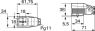 Valve connector, DIN shape A, 2 pole + PE, 400 V, 0.25-1.5 mm², 933029100