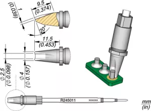 R245011 JBC Soldering tips, desoldering tips and hot air nozzles