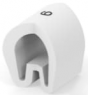 PVC cable maker, imprint "6", (L) 4.5 mm, max. bundle Ø 2 mm, white, EC5074-000