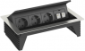 Table power strip, 3-way, 3 m, black, 6116806