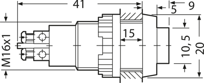 1.10.102.001/0104 RAFI Pushbutton Switches Image 2