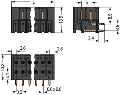 713-1428/105-000/997-406 WAGO PCB Connection Systems Image 2