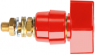 Pole terminal, 4 mm, red, 1000 V, 63 A, screw connection, nickel-plated, POL 631 / RT