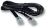 Modular cable, RJ12 plug, straight to RJ12 plug, straight, 3 m, black