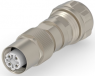 Circular connector, 4 pole, crimp connection, screw locking, straight, 1-2308336-2