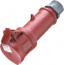 CEE jack, 5 pole, 32 A/400 V, red, 6 h, IP44, 16A