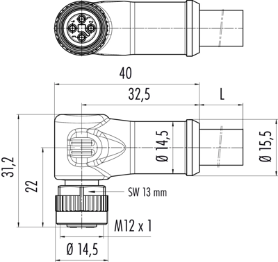 77 0634 0000 50704-0500 binder Sensor-Actuator Cables Image 2