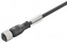 Sensor actuator cable, M12-cable socket, straight to open end, 5 pole, 3 m, PVC, black, 4 A, 1465970300