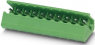 Pin header, 4 pole, pitch 5 mm, angled, green, 1769256