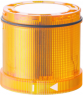Led flashlight element, Ø 70 mm, yellow, 24 V AC/DC, IP65