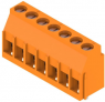 PCB terminal, 7 pole, pitch 5 mm, AWG 26-12, 20 A, clamping bracket, orange, 1001750000