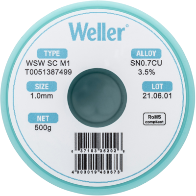 WSW SC M1 1MM 500G Weller Solder Wires Image 3