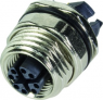 Socket, 8 pole, solder cup, screw locking, straight, 21033812811