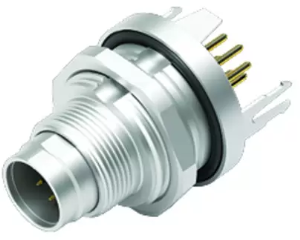 Panel plug, 7 pole, THT, screw locking, straight, 09 0423 30 07