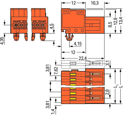 734-338/018-000 WAGO PCB Connection Systems Image 2