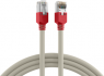 Crossover patch cable, RJ45 plug, straight to RJ45 plug, straight, Cat 5e, F/UTP, LSZH, 1 m, gray