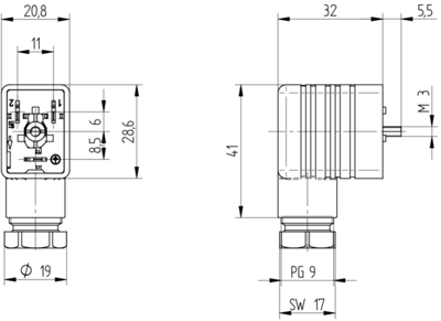 933712100 Hirschmann Automation and Control DIN Valve Connectors Image 3