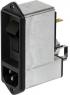 IEC inlet filter C14, 50 to 60 Hz, 6 A, 250 VAC, faston plug 6.3 mm, DF12.1488.5310.1