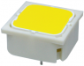 Short-stroke pushbutton, 1 Form A (N/O), 250 mA/35 V AC/DC, illuminated, actuator (yellow, L 0.7 mm), 2.9 N, THT