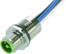 Sensor actuator cable, M12-flange plug, straight to open end, 4 pole, 0.5 m, 12 A, 21433991400