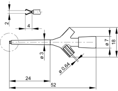 KLEPS 3 ST RT Hirschmann Test & Measurement Aligator Clips Image 2