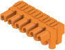 Socket header, 6 pole, pitch 7.62 mm, straight, orange, 1980520000