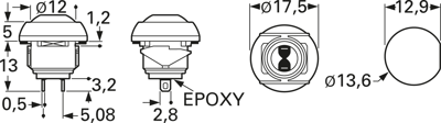 IBR3SAD300 APEM Pushbutton Switches Image 2