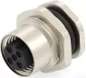 Circular connector, 4 pole, solder cup, screw locking, straight, T4131412041-000
