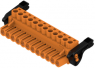 Socket header, 12 pole, pitch 5 mm, straight, orange, 1956270000