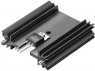 Extruded heatsink, 25.4 x 45 x 12.7 mm, 8.2 K/W, black anodized