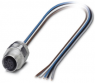 Sensor actuator cable, M12-flange socket, straight to open end, 5 pole, 0.5 m, 4 A, 1671108