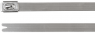 Cable tie, stainless steel, (L x W) 127 x 4.6 mm, bundle-Ø 12 to 25 mm, metal, -80 to 538 °C