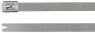Cable tie, stainless steel, (L x W) 362 x 7.9 mm, bundle-Ø 17 to 102 mm, metal, -80 to 538 °C