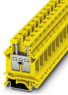 Through terminal block, screw connection, 2.5-25 mm², 2 pole, 76 A, 8 kV, yellow, 3000569