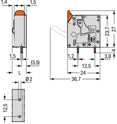 2606-3101 WAGO PCB Terminal Blocks Image 2