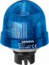 Recessed LED rotating beacon, Ø 70 mm, blue, 24 V AC/DC, IP65