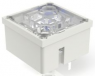 Short-stroke pushbutton, Form A (N/O), 100 mA/35 V, illuminated, blue, actuator (white), 2.9 N, THT