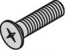 Countersunk head screw, PZ-Cross, M2.5, 8 mm, steel