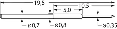 1005-B-0.8N-AU-0.35 C PTR Contact Probes Image 2