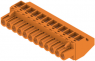 Socket header, 12 pole, pitch 5 mm, angled, orange, 1958120000