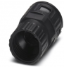 Corrugated pipe fitting, M32, polyamide, IP66, black