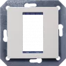 DELTA i-system module carrier single, incl. intermediate frame, titanium white