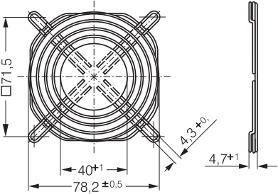 LZ 32-4 ebm-papst Finger Guards, Fan Covers Image 2