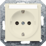 German schuko-style socket outlet with title block, white, 16 A/250 V, Germany, IP20, 5UB1555