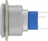 Switch, 1 pole, silver, illuminated  (yellow), 3 A/250 VAC, mounting Ø 23.7 mm, IP67, 2317658-8