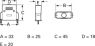 D-Sub connector housing, size: 1 (DE), straight 180°, plastic, gray, AGP 09 G