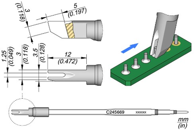 C245669 JBC Soldering tips, desoldering tips and hot air nozzles