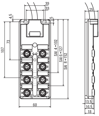 1766770000 Weidmüller Sensor-Actuator Distribution Boxes Image 2